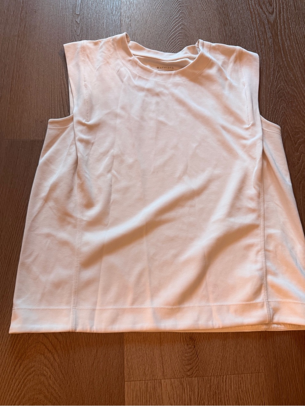 Athleta White Sleeveless Muscle Tank Performance Top Size Medium - Picture 3 of 5
